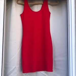 Red mini dress